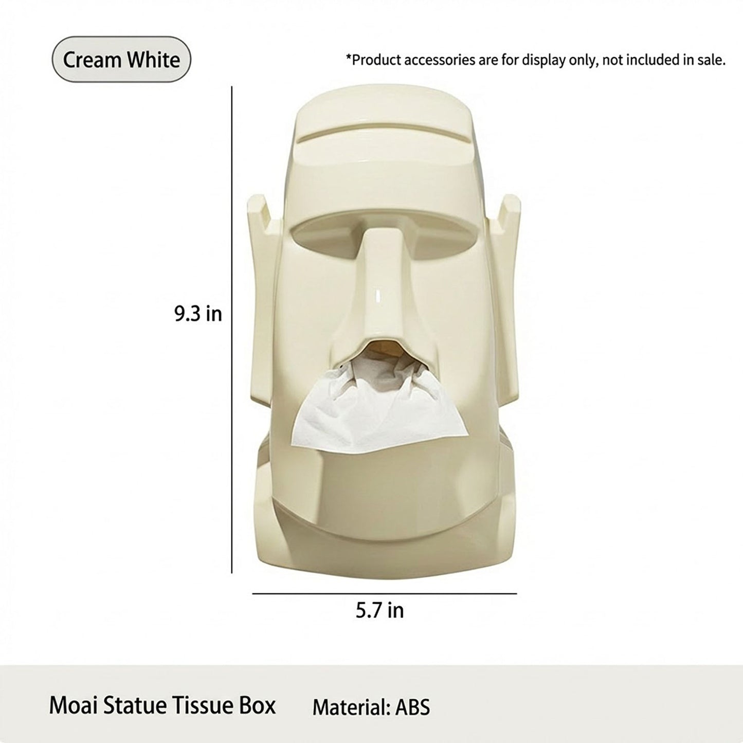 Modern Face Tissue Box Holder Decorative Desk and Home Accent