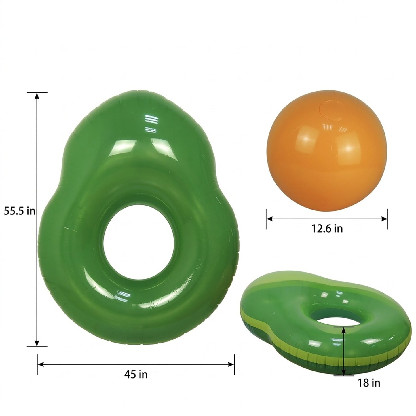 Inflatable Avocado Pool Float Swimming Pool Float for Adults Summer Pool Party Water Float