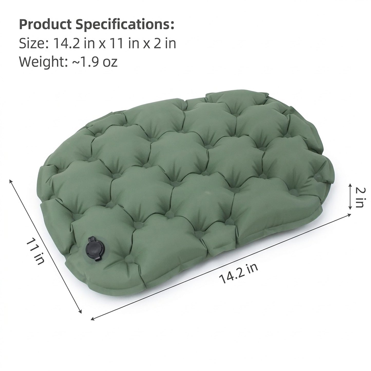 Inflatable Seat Cushion Portable Camping Air Cushion for Hiking Travel Outdoor Seating Pad