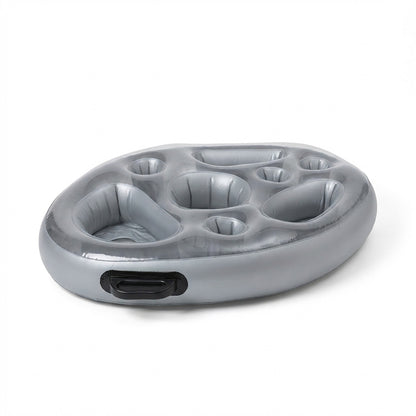 Inflatable Pool Drink Holder Floating Beverage Cooler Tray with Cup Holders for Summer Party