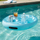 Inflatable Pool Drink Holder Floating Beverage Cooler Tray with Cup Holders for Summer Party