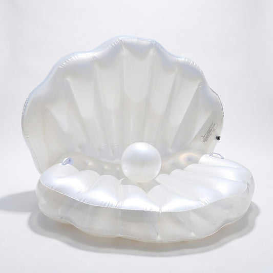 Summer Swimming Pool Inflatable Seashell Pool Float Lounge Chair Pearl Beach Pool Float Seat