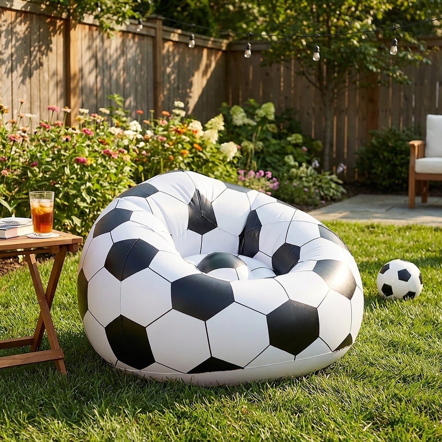 Inflatable Bean Bag Chair Portable Air Lounger Sofa for Outdoor Indoor Use