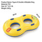 Double Inflatable Pool Float Tube with Handles Heavy Duty PVC Water Lounger Beach Lake Use