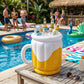 Inflatable Beer Mug Cooler with Ice Bucket Design Large Capacity PVC Drink Holder for Party Use