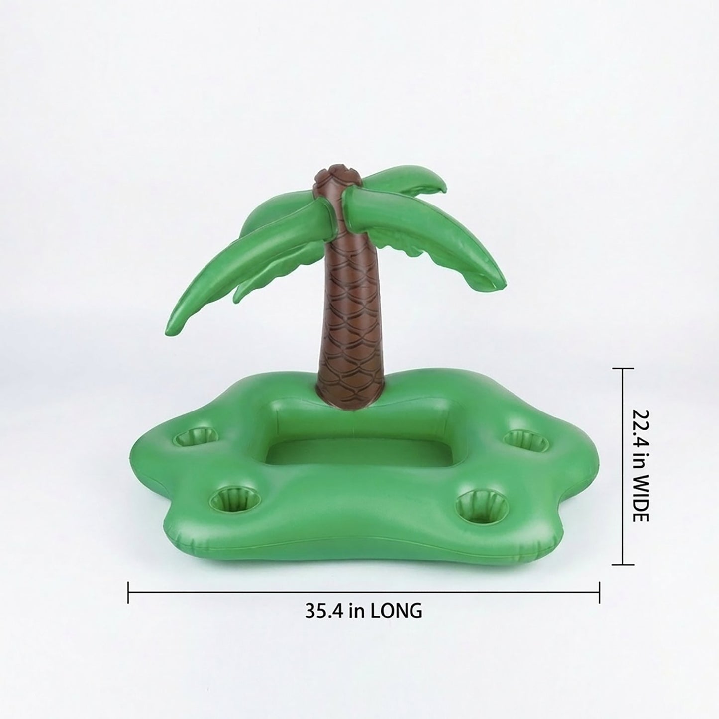 Inflatable Pool Drink Holder Floating Cooler with Cup Holders Ice Bucket Beverage Organizer for Pool