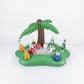 Inflatable Pool Drink Holder Floating Cooler with Cup Holders Ice Bucket Beverage Organizer for Pool
