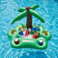 Inflatable Pool Drink Holder Floating Cooler with Cup Holders Ice Bucket Beverage Organizer for Pool