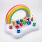 Inflatable Pool Drink Holder Floating Cooler with Cup Holders Ice Bucket Beverage Organizer for Pool