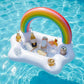 Inflatable Pool Drink Holder Floating Cooler with Cup Holders Ice Bucket Beverage Organizer for Pool