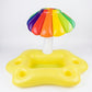 Inflatable Pool Drink Holder Floating Cooler with Cup Holders Ice Bucket Beverage Organizer for Pool