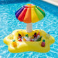 Inflatable Pool Drink Holder Floating Cooler with Cup Holders Ice Bucket Beverage Organizer for Pool