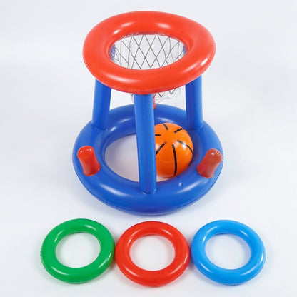 Inflatable Pool Basketball Game Set Floating Hoop Water Toy Backyard Pool Games