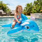 Inflatable Orca Pool Float Ride On Water Float with Handles Outdoor Swimming Pool Lake Float