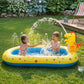 Inflatable Splash Pool with Dinosaur Water Sprayer Backyard Spray Play Pool Outdoor Water Play