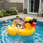 Inflatable Giant Duck Pool Float with Sunglasses Design for Pool Party Summer Water Fun