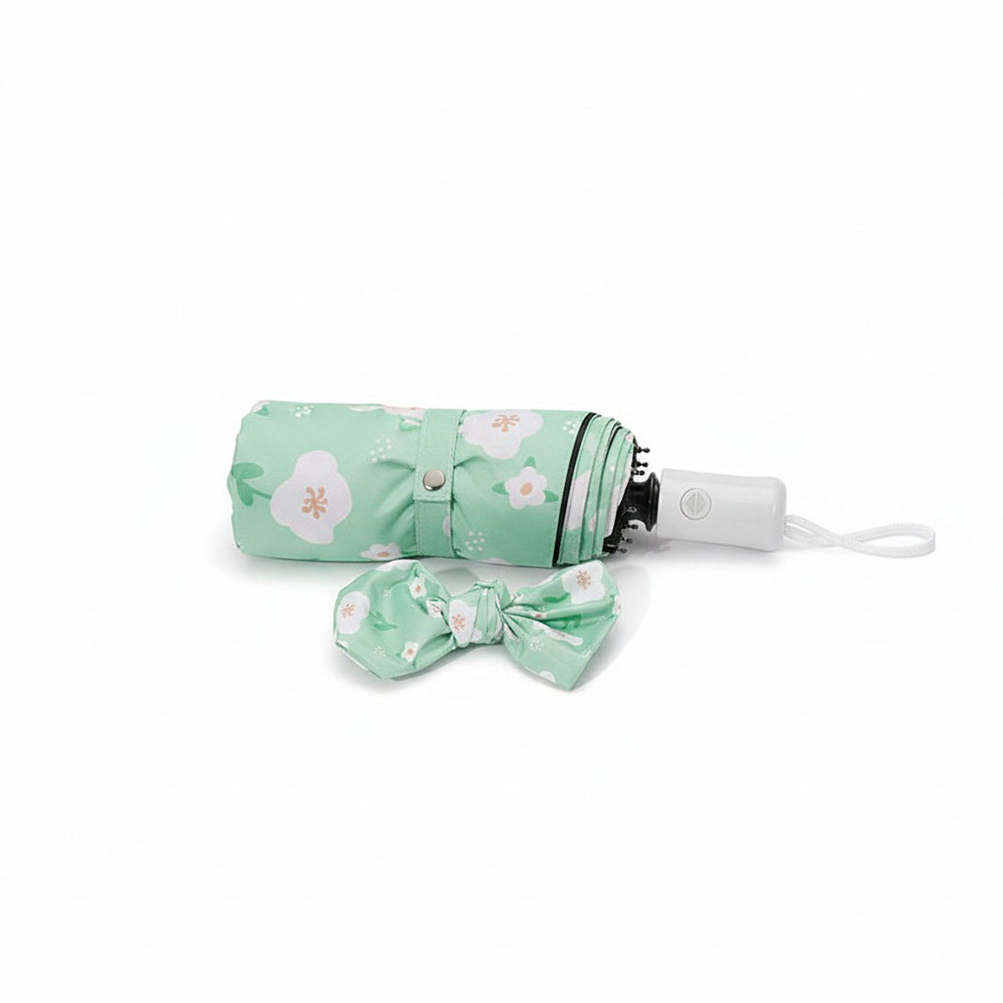 Floral Print Automatic Open Umbrella with Compact Foldable Design