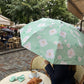 Floral Print Automatic Open Umbrella with Compact Foldable Design