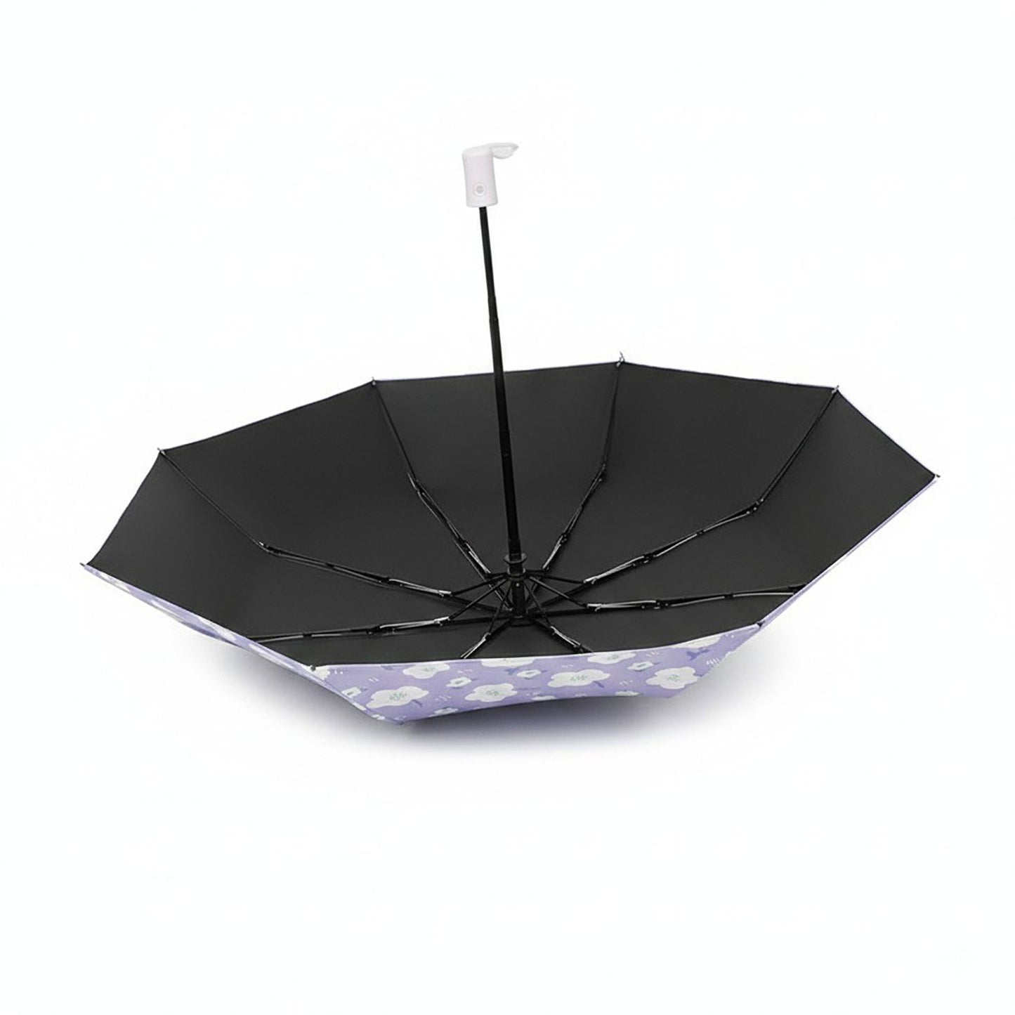 Floral Print Automatic Open Umbrella with Compact Foldable Design