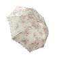 Vintage Floral Lace Trim Umbrella with Scalloped Edge Canopy