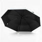 Gradient-Colored Umbrella with Floral Accent and Curved Handle