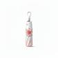 Gradient-Colored Umbrella with Floral Accent and Curved Handle