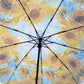 Sunflower Print Compact Folding Umbrella with Automatic Open Wind Resistant Frame