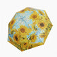 Sunflower Print Compact Folding Umbrella with Automatic Open Wind Resistant Frame