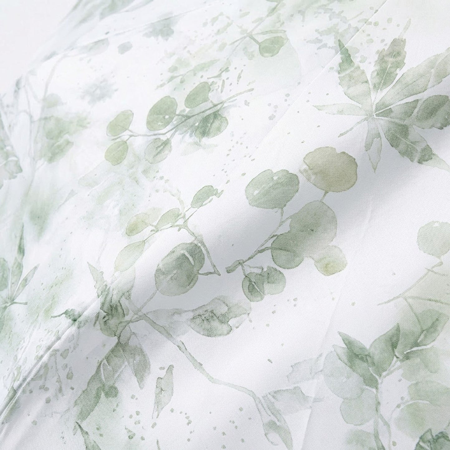 Botanical Leaf Print Compact Folding Umbrella with Automatic Open and Wind Resistant Frame