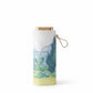Floral Print Compact Folding Umbrella with Automatic Open and Wind Resistant Frame
