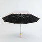 Scalloped Edge Compact Folding Umbrella with Embroidered Trim and Automatic Open