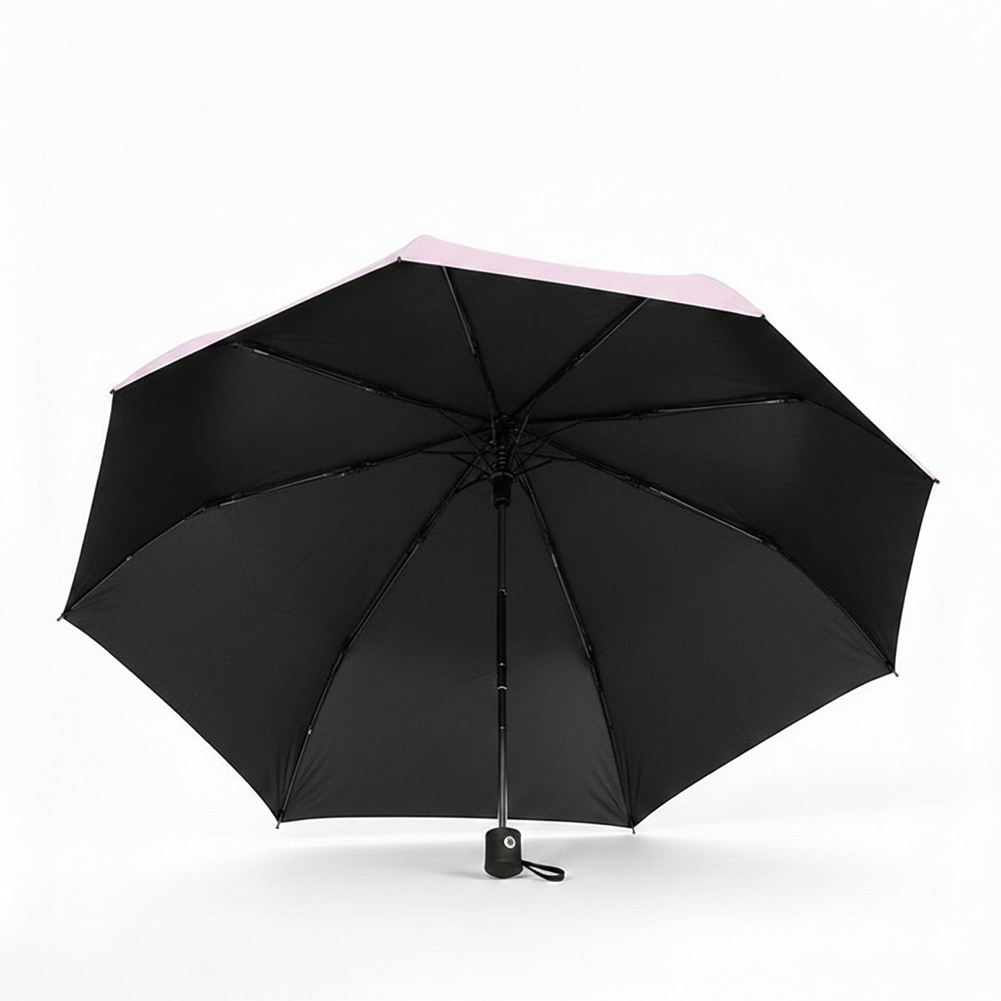 Peach Print Compact Folding Umbrella with Automatic Open and Wind Resistant Frame