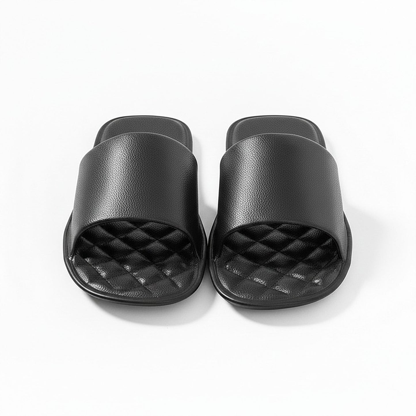 Lightweight Slide Sandals with Textured Footbed