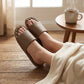 Lightweight Slide Sandals with Textured Footbed