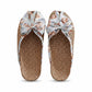 Woven Indoor Slippers with Floral Bow Detail