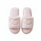 Plush Heart Detail Slide Slippers with Cushioned Sole