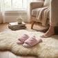 Plush Heart Detail Slide Slippers with Cushioned Sole