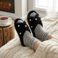 Plush Slide Slippers with Pearl Embellishment Detail