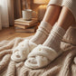 Plush Slide Slippers with Pearl Embellishment Detail