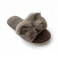 Plush Slide Slippers with 3D Animal Ear Detail