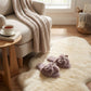 Plush Slide Slippers with 3D Animal Ear Detail