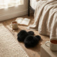 Plush Faux Fur Slide Slippers with Fluffy Strap