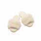 Plush Faux Fur Slide Slippers with Fluffy Strap