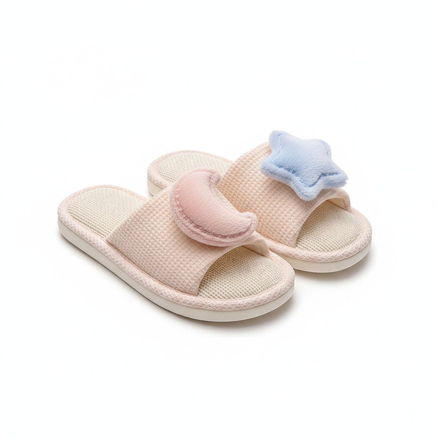 Indoor Slide Slippers with Star and Moon Detail