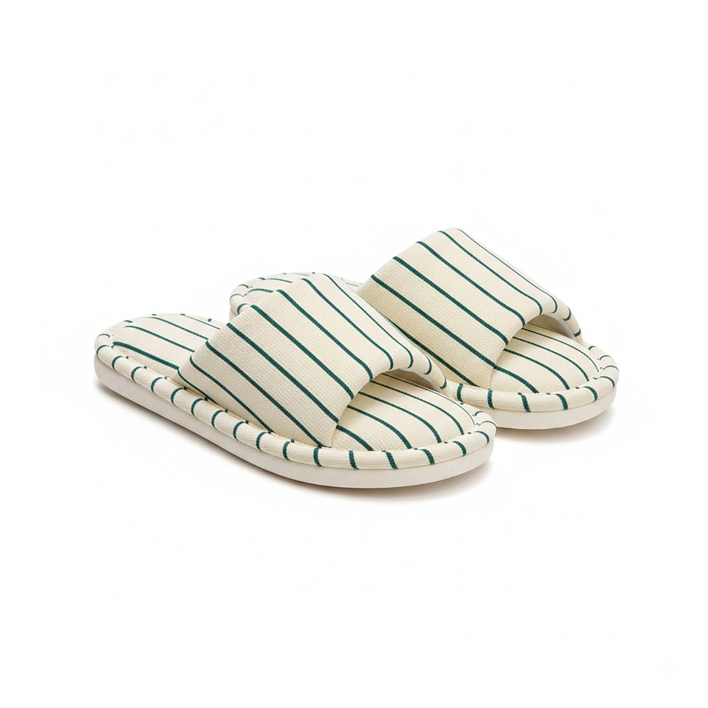 Indoor Slide Slippers with Stripe Pattern