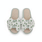 Indoor Slide Slippers with Heart Print Bow Detail