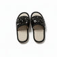 Sequin Indoor Slide Slippers with Cushioned Sole and Breathable Woven Footbed
