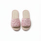Sequin Indoor Slide Slippers with Cushioned Sole and Breathable Woven Footbed