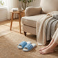 Textured Indoor Slide Slippers with Cushioned Sole and Breathable Woven Footbed