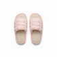 Textured Indoor Slide Slippers with Cushioned Sole and Breathable Woven Footbed